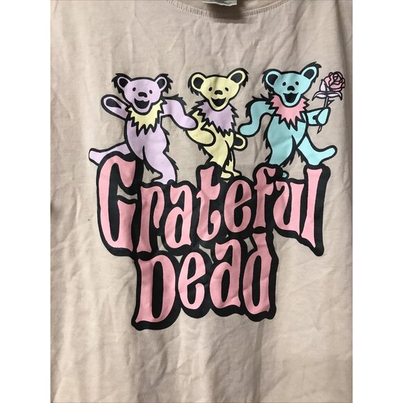 EUC Grateful Dead Women's Tank Top Muscle Shirt Bears Peach Size XL Genuine - Picture 2 of 5